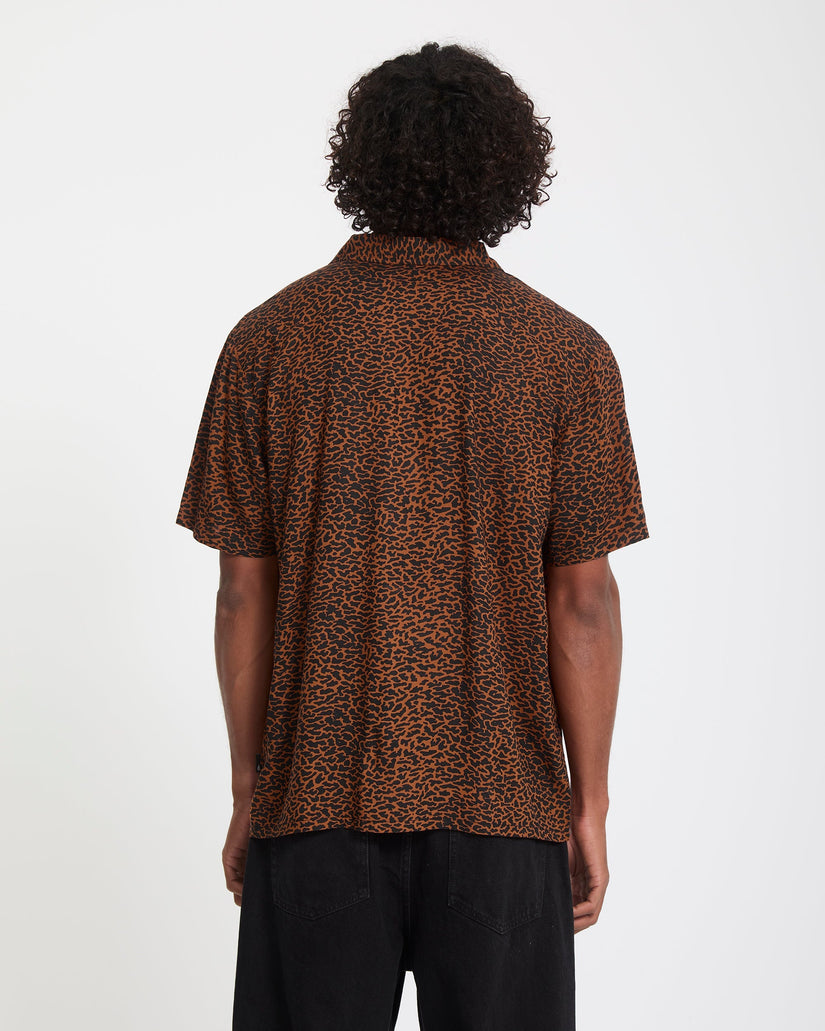 Utopias Print Hemd - Brown Horn