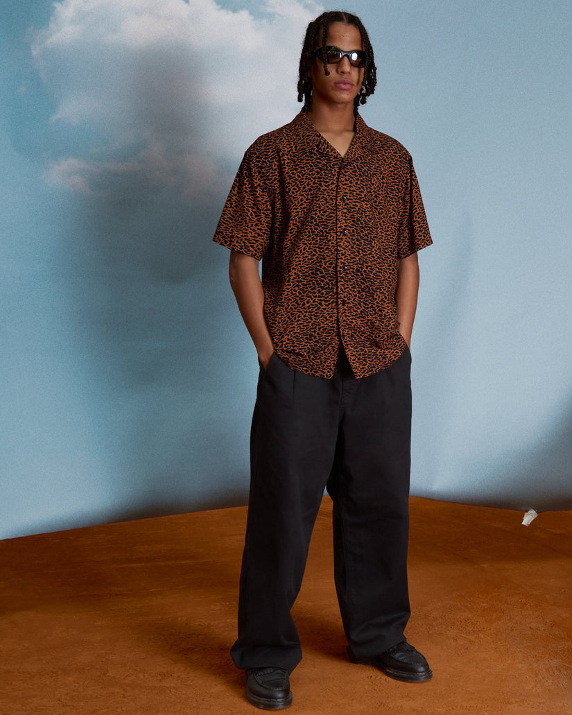 Utopias Print Hemd - Brown Horn
