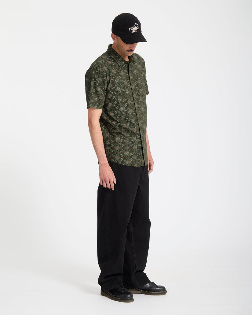 Scaler Stone Woven Hemd - Squadron Green