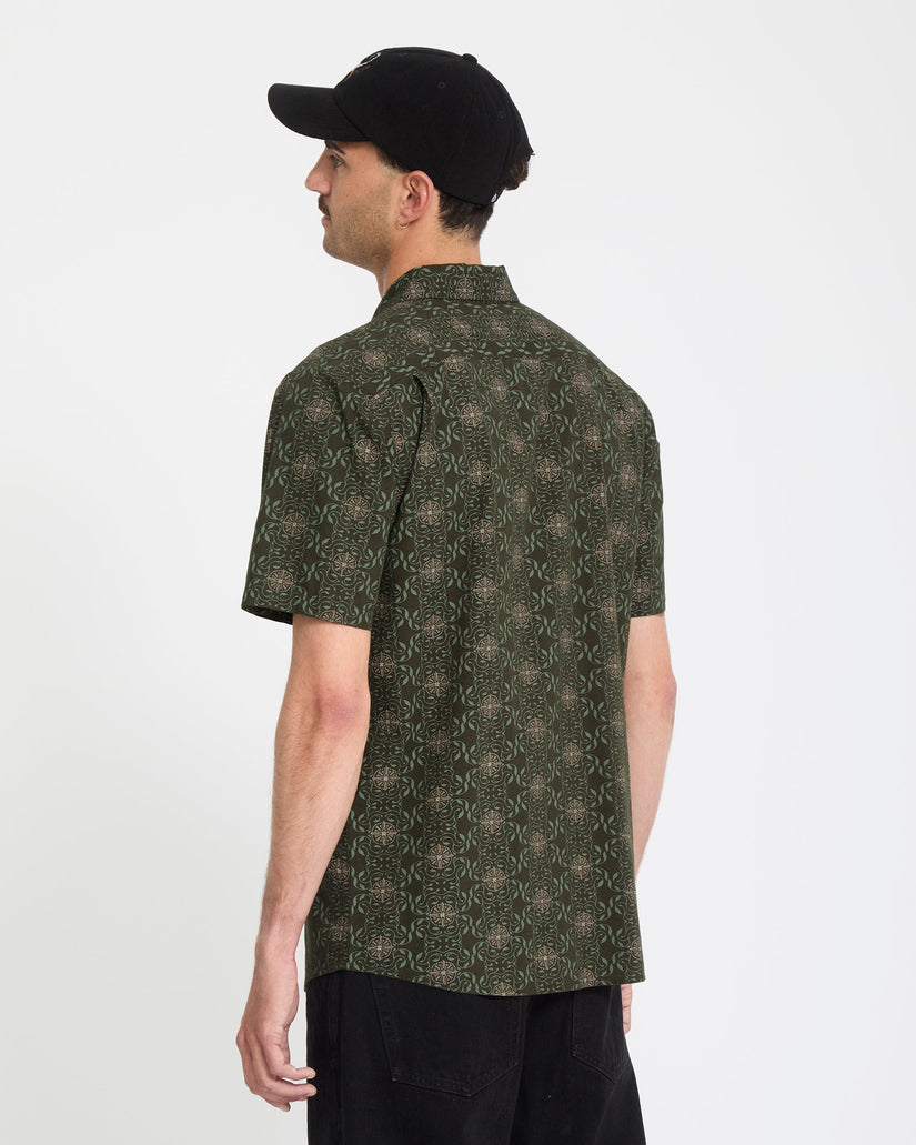 Scaler Stone Woven Hemd - Squadron Green