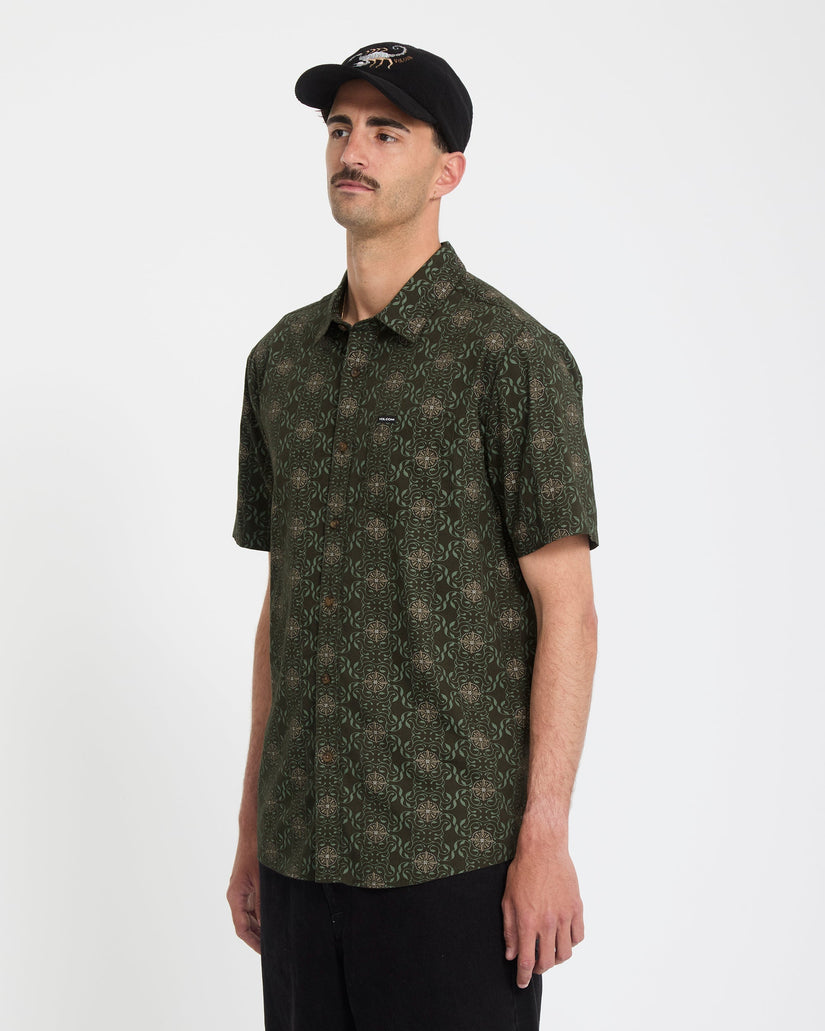 Scaler Stone Woven Hemd - Squadron Green