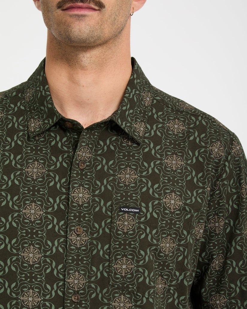 Scaler Stone Woven Hemd - Squadron Green