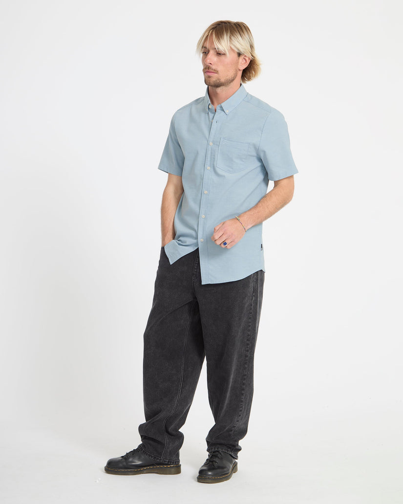 Everett Oxford Hemd - Wrecked Indigo