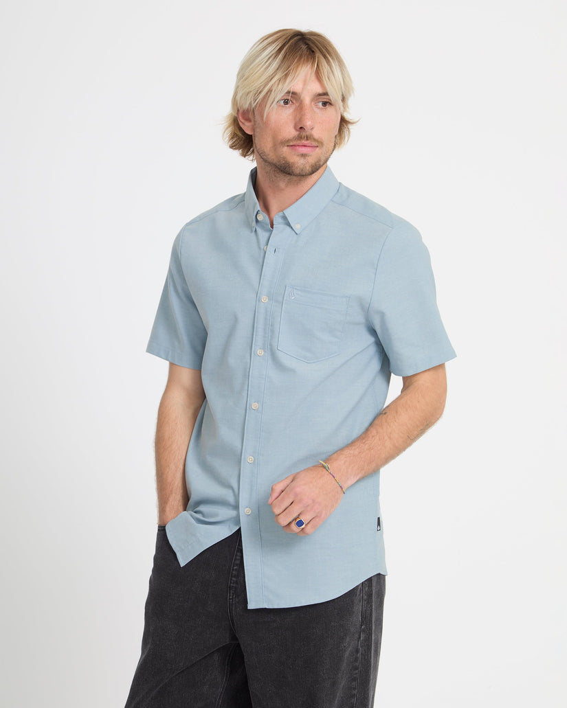 Everett Oxford Hemd - Wrecked Indigo