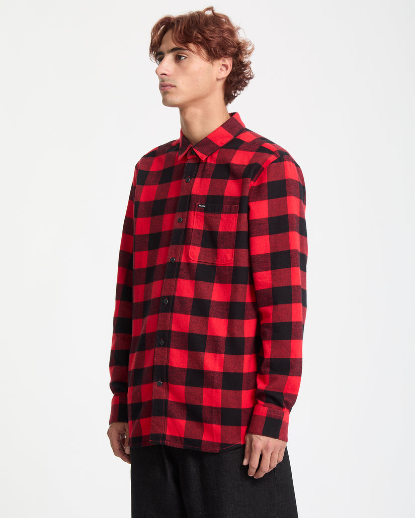 Caden Kariertes Hemd - Lifeguard Red