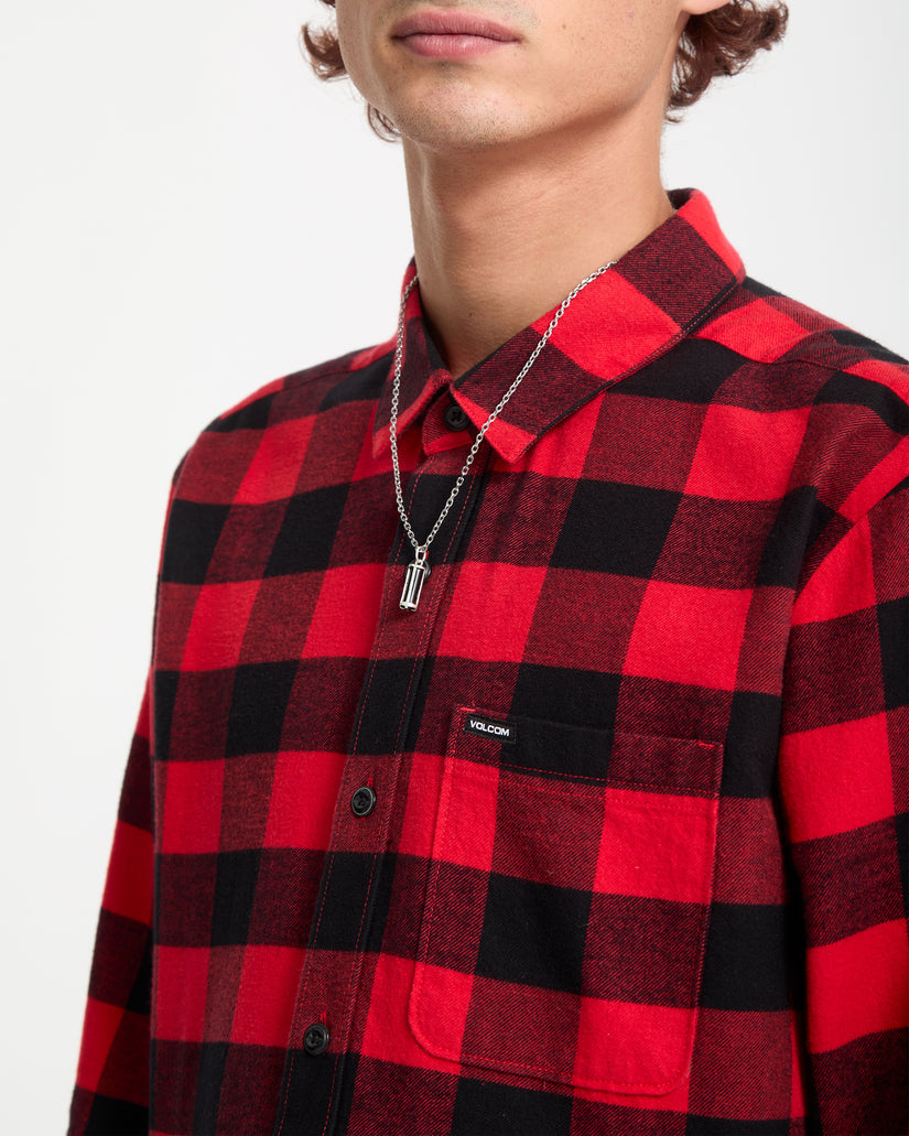 Caden Kariertes Hemd - Lifeguard Red