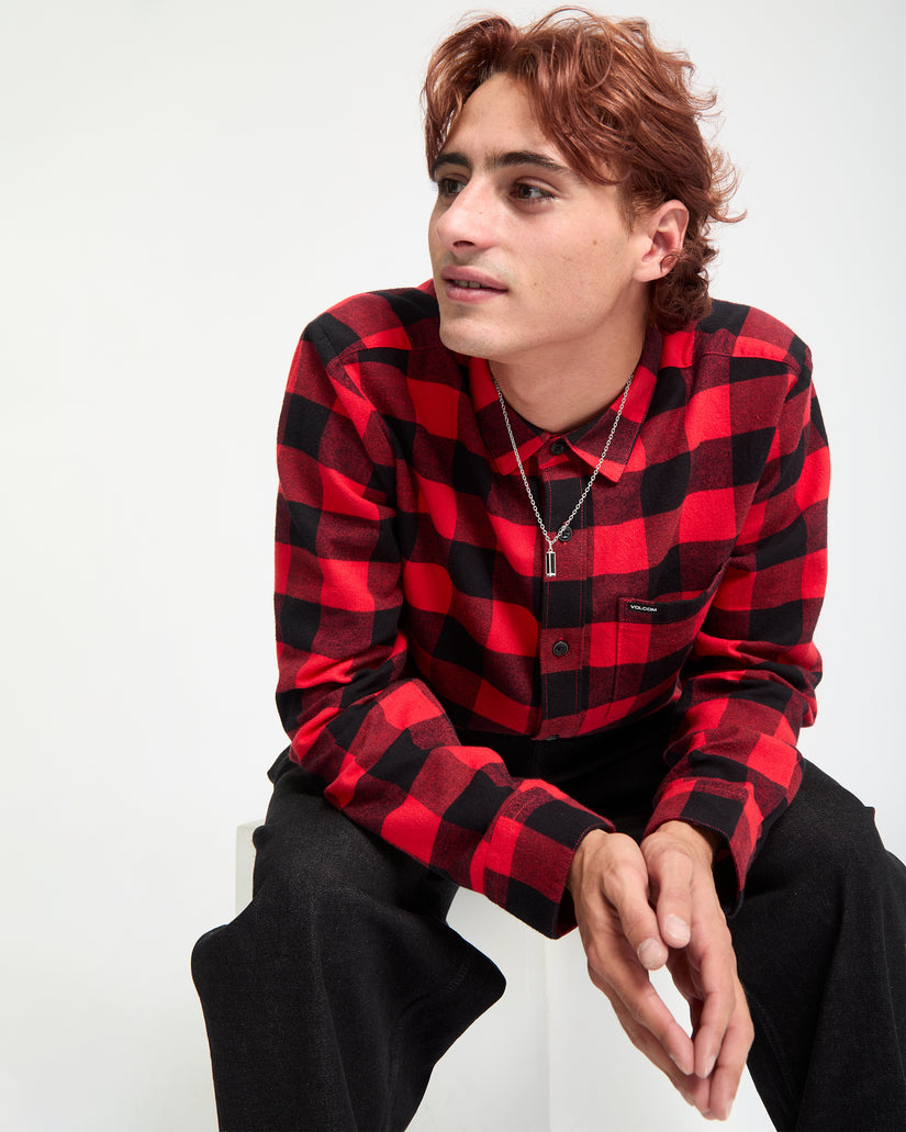 Caden Kariertes Hemd - Lifeguard Red