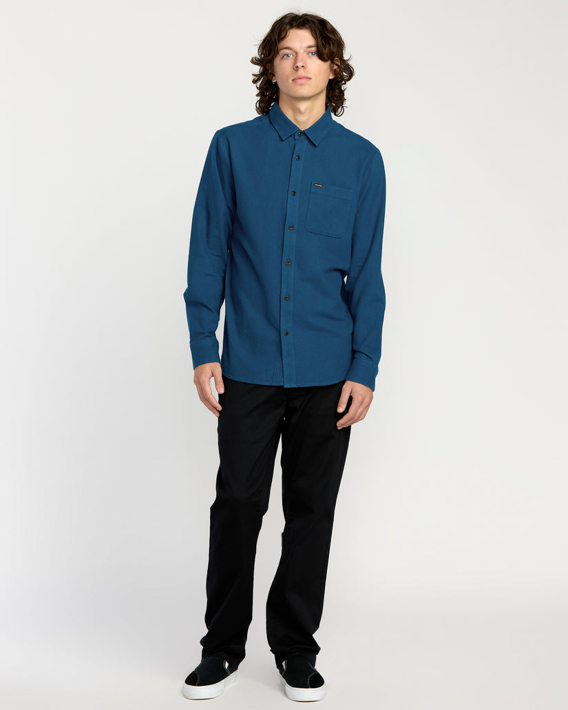 Caden Unifarbenes Hemd - Cosmic Blue