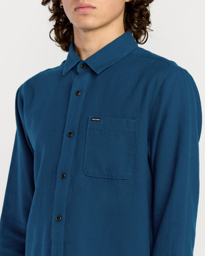 Caden Unifarbenes Hemd - Cosmic Blue