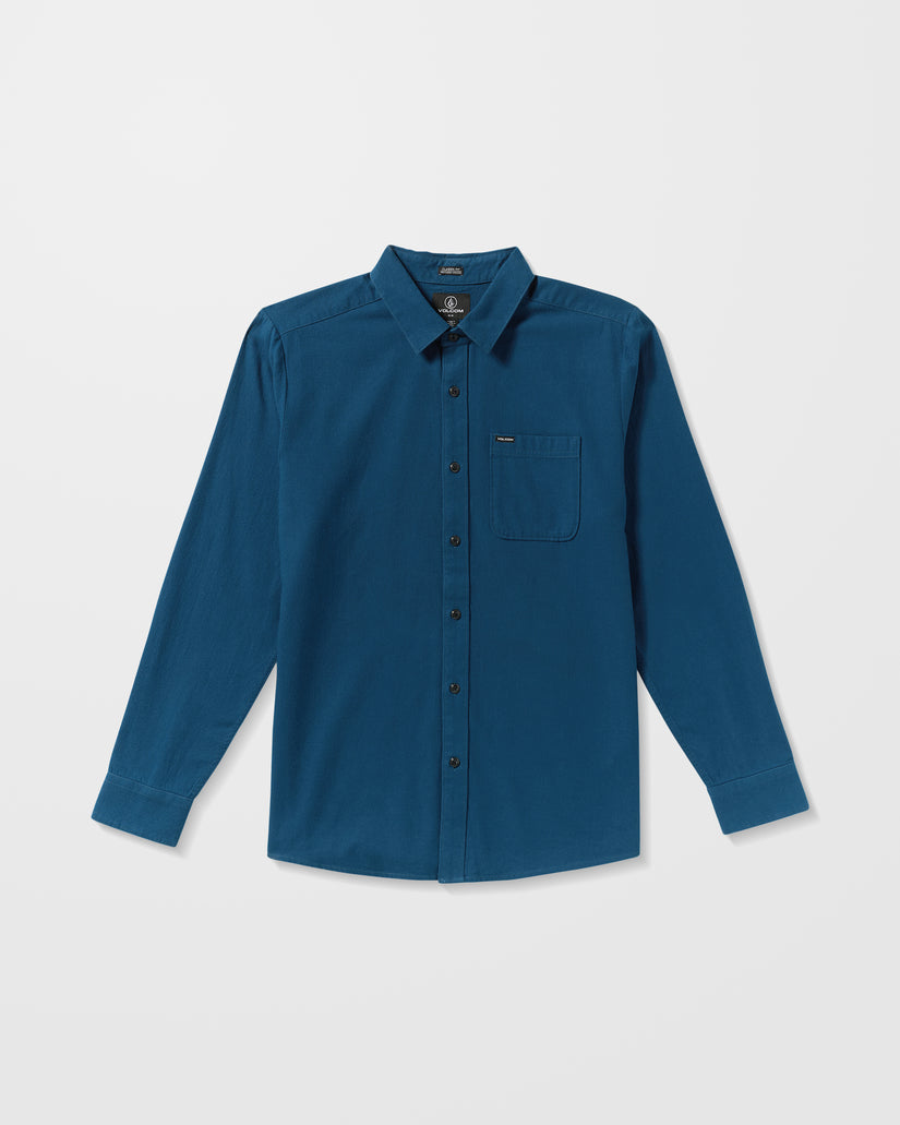 Caden Unifarbenes Hemd - Cosmic Blue