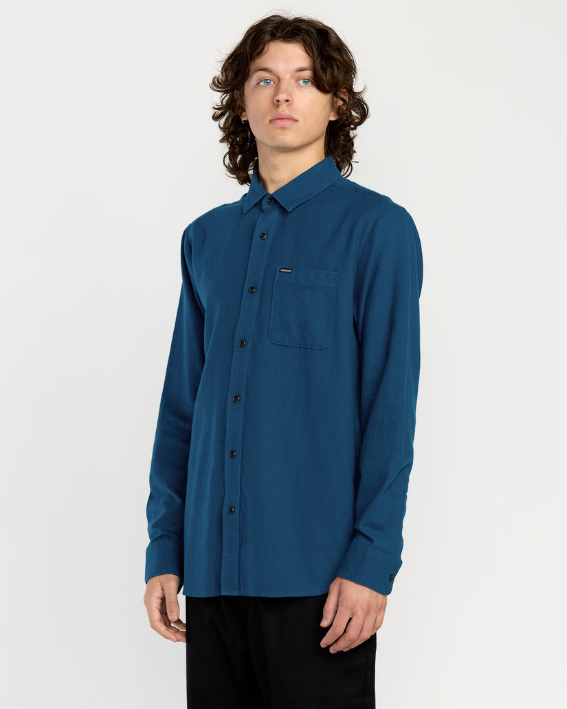 Caden Unifarbenes Hemd - Cosmic Blue