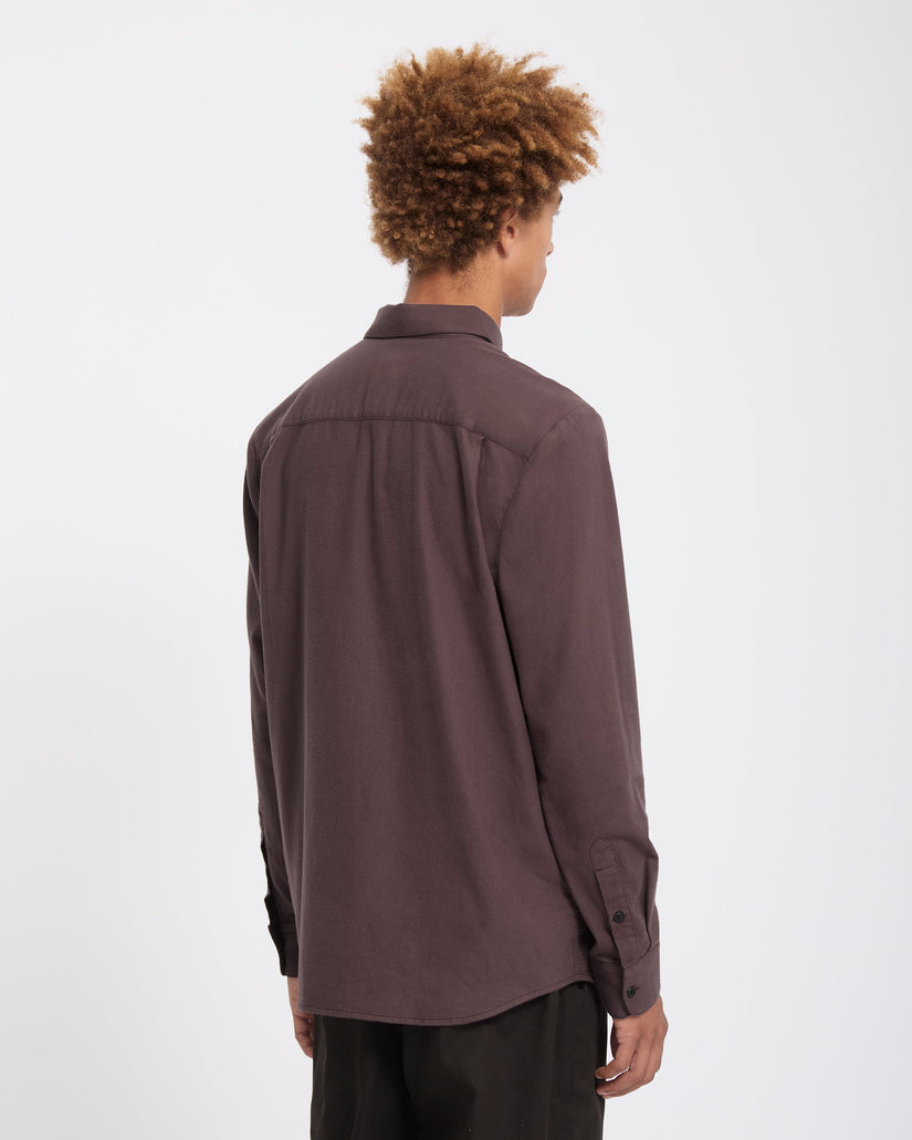 Caden Solid Hemd - Raisin