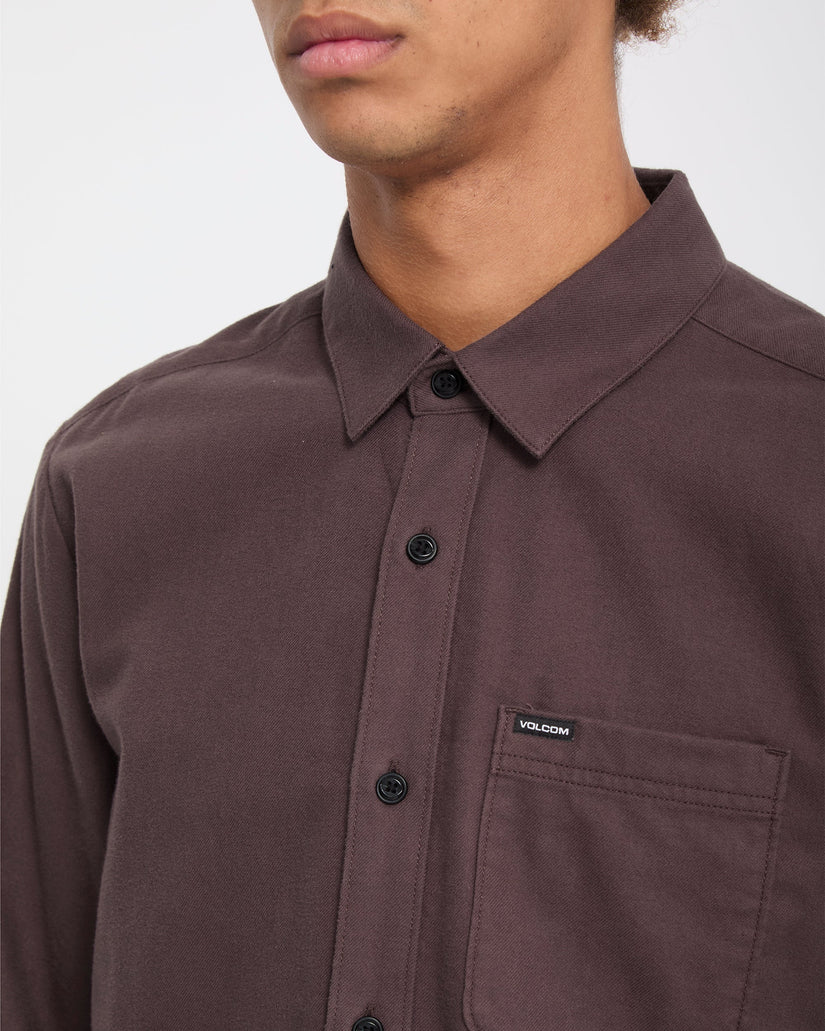 Caden Solid Hemd - Raisin