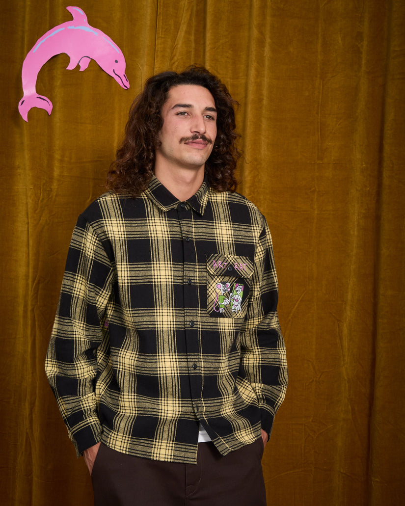 Ozzy Plaid Hemd - Mustard