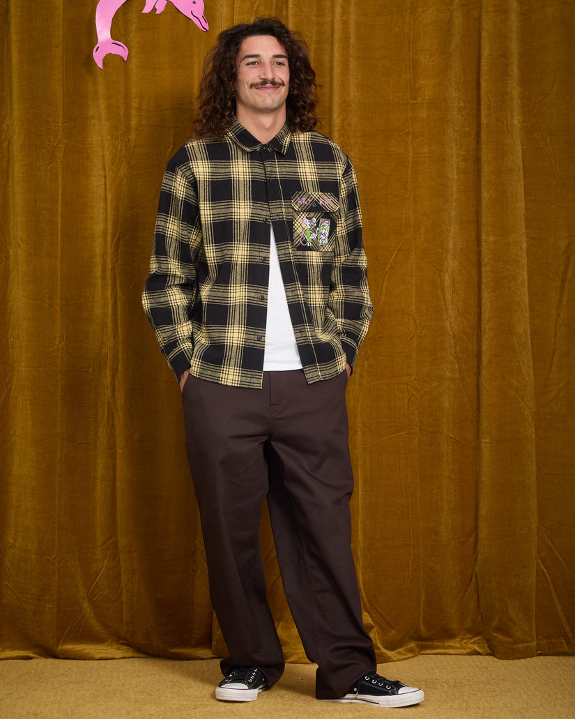 Ozzy Plaid Hemd - Mustard