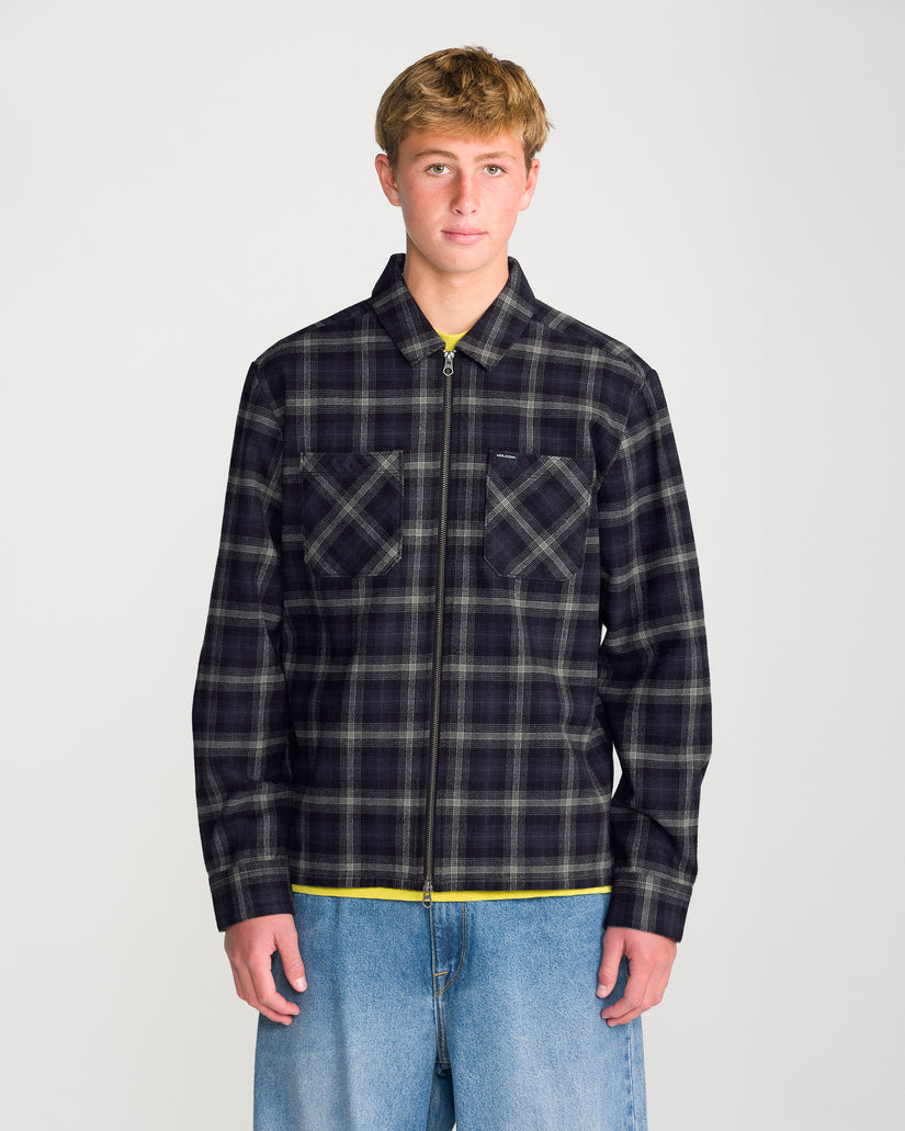 Fieldstone Zip Up Hemd - Black