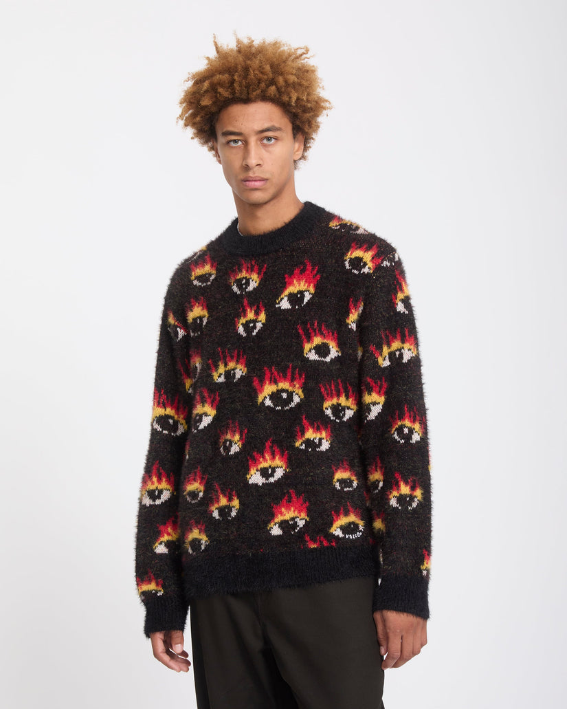 Ozzy Eyes Pullover - Black