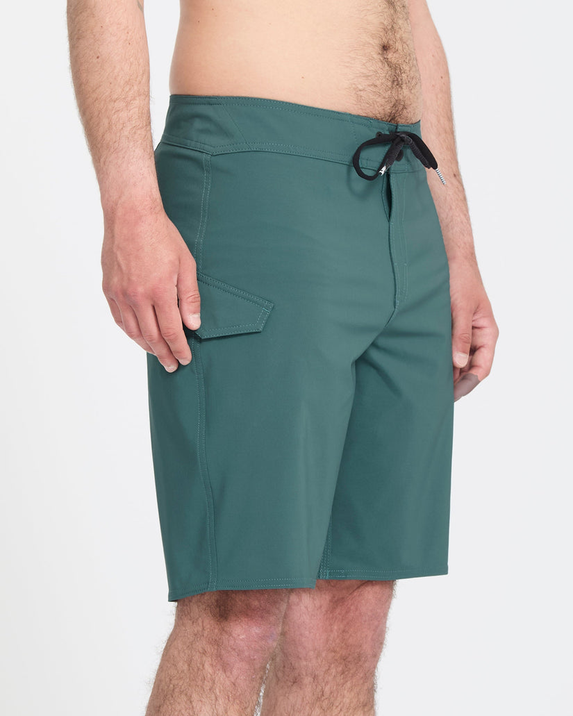 Lido Solid Mod 20" Boardshorts - Rifle Green
