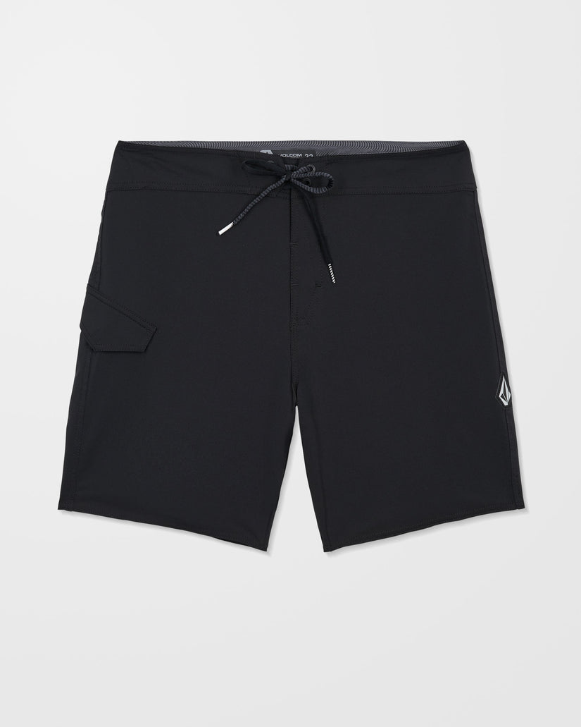 Lido Solid Mod 18" Boardshorts - Black