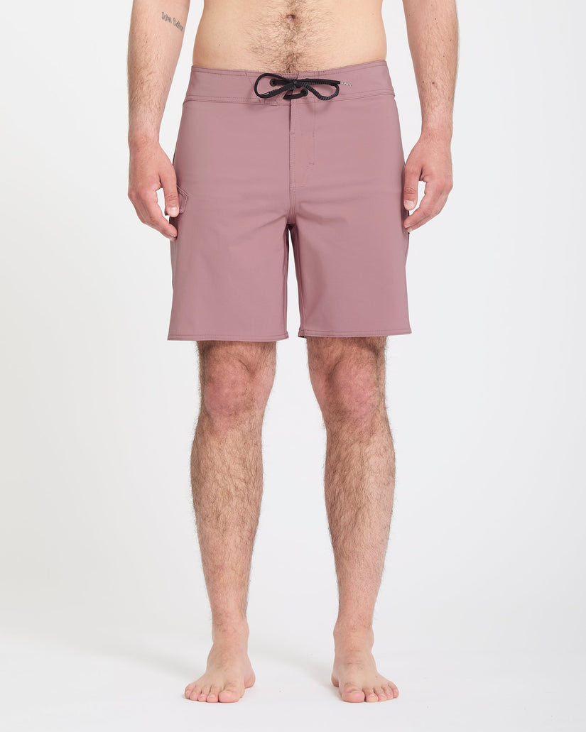 Lido Solid Mod 18" Boardshorts - Stone Rose