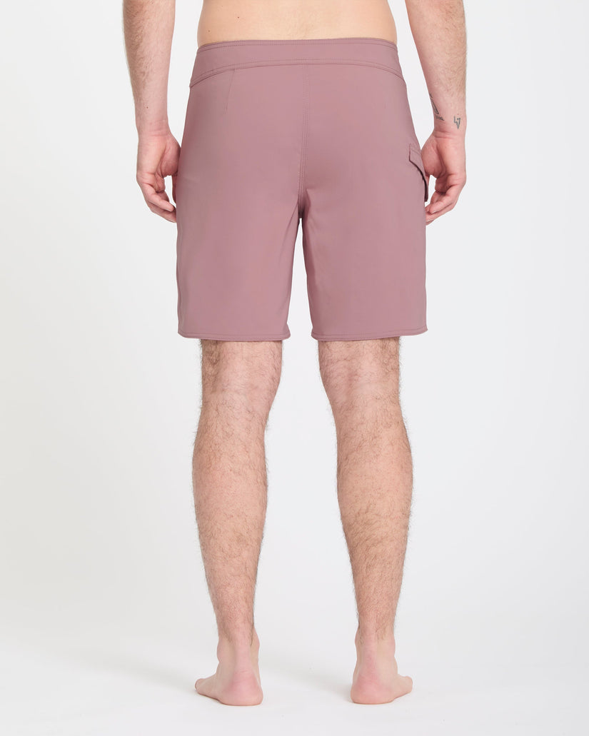 Lido Solid Mod 18" Boardshorts - Stone Rose