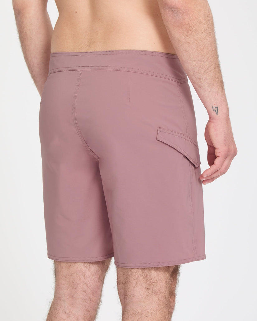Lido Solid Mod 18" Boardshorts - Stone Rose
