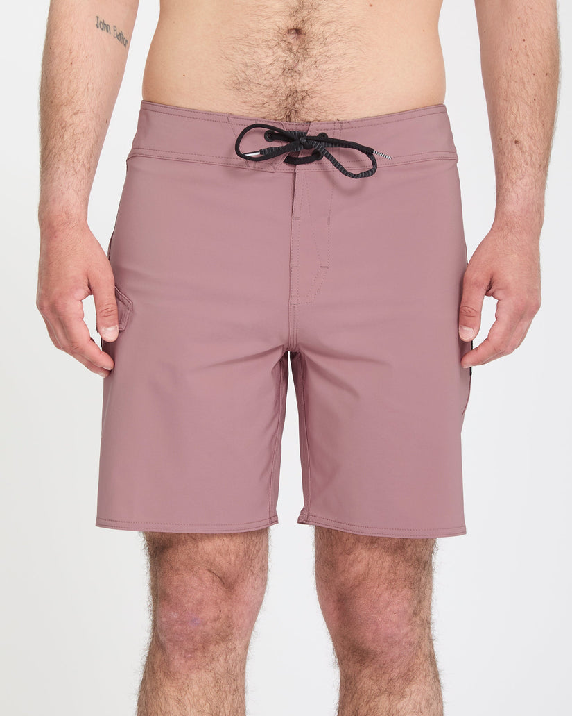 Lido Solid Mod 18" Boardshorts - Stone Rose