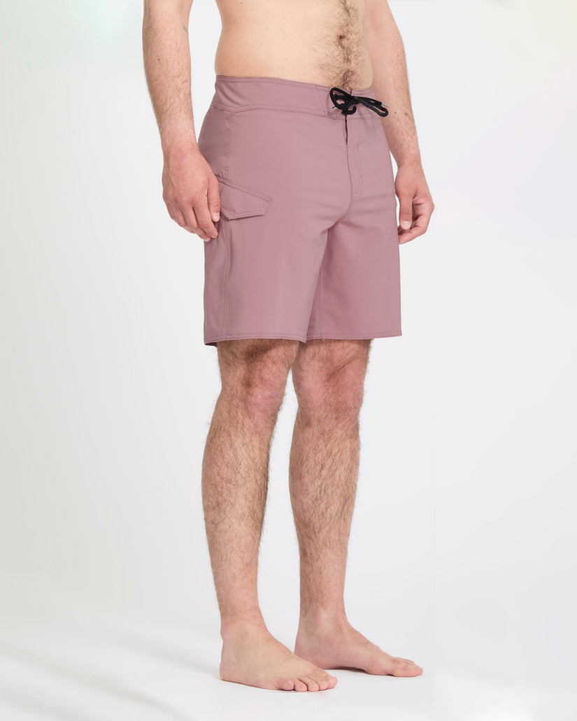 Lido Solid Mod 18" Boardshorts - Stone Rose