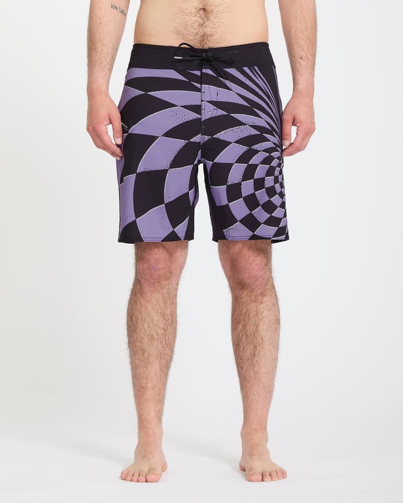 Spiral Stn Mod 19" Boardshorts - Violet