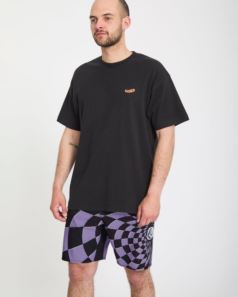 Spiral Stn Mod 19" Boardshorts - Violet