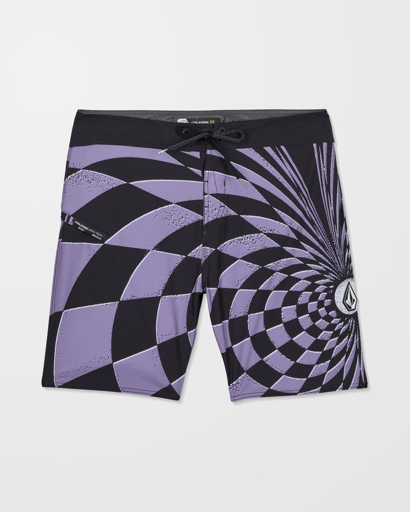 Spiral Stn Mod 19" Boardshorts - Violet