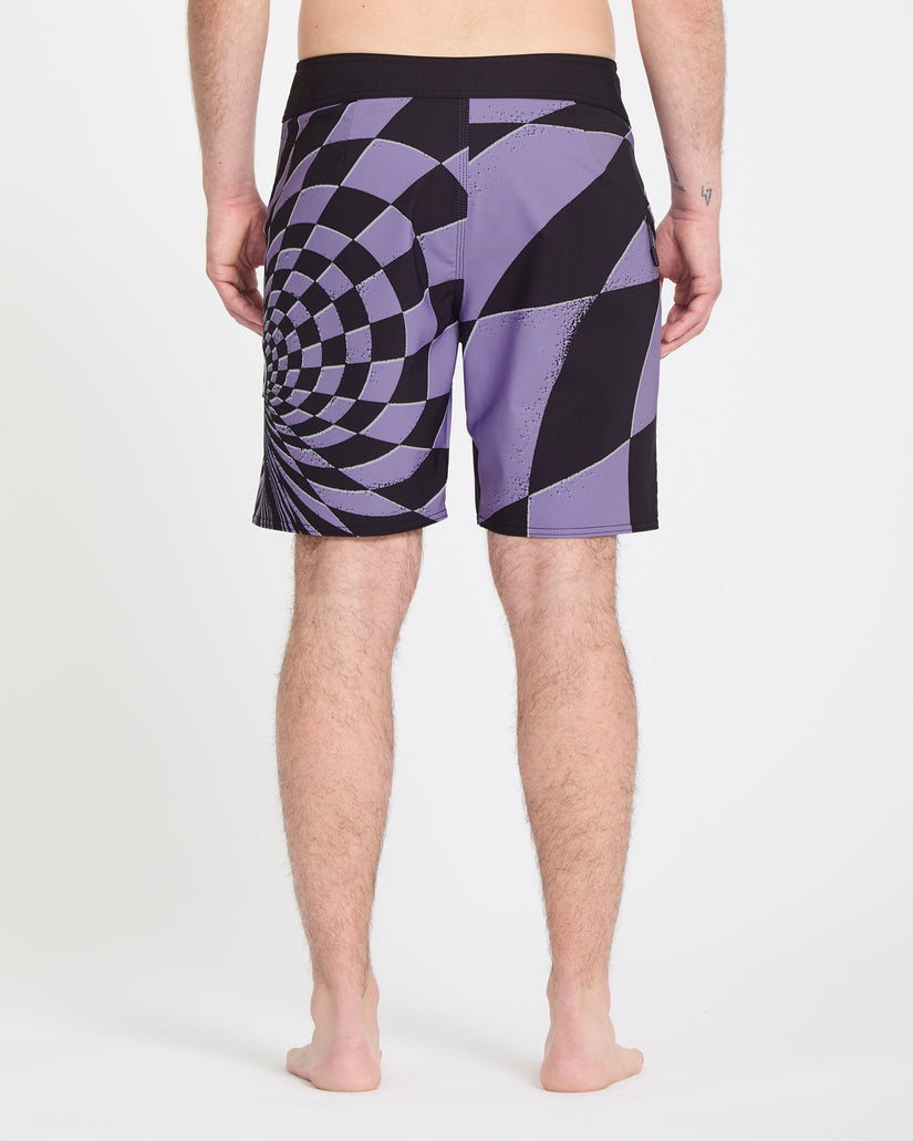 Spiral Stn Mod 19" Boardshorts - Violet