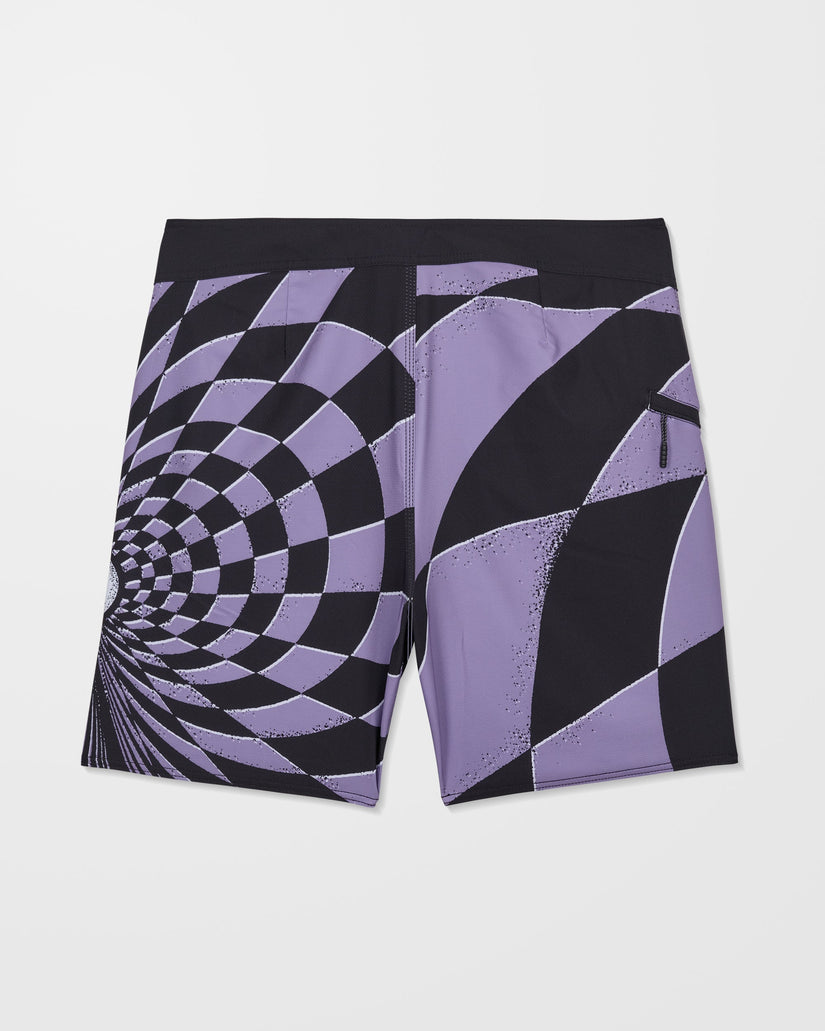 Spiral Stn Mod 19" Boardshorts - Violet