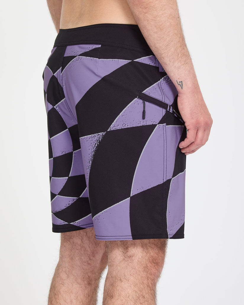 Spiral Stn Mod 19" Boardshorts - Violet