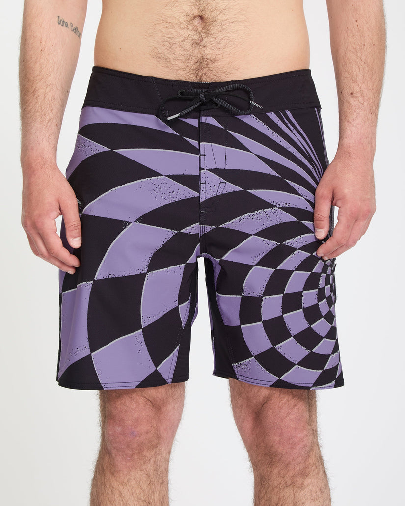 Spiral Stn Mod 19" Boardshorts - Violet