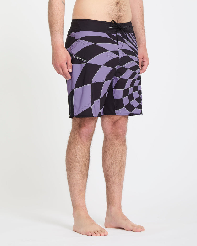 Spiral Stn Mod 19" Boardshorts - Violet