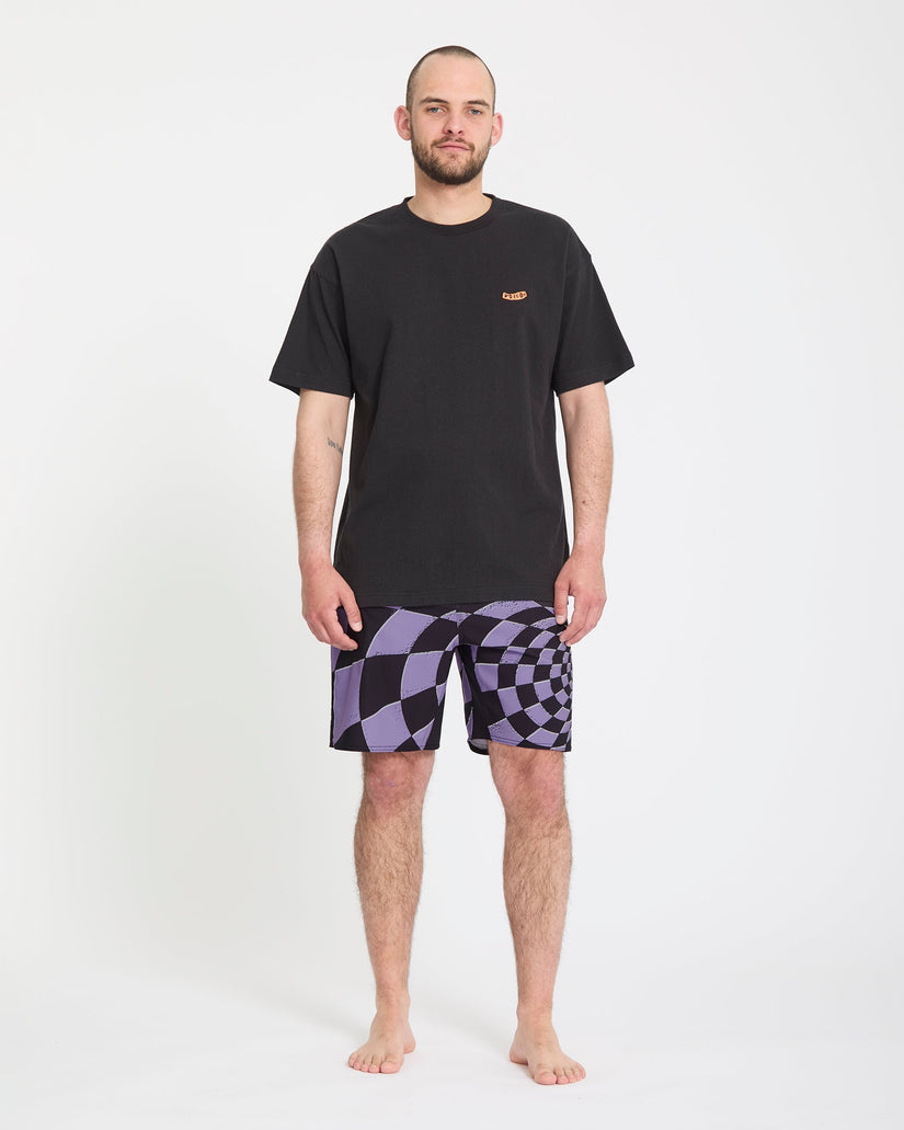 Spiral Stn Mod 19" Boardshorts - Violet