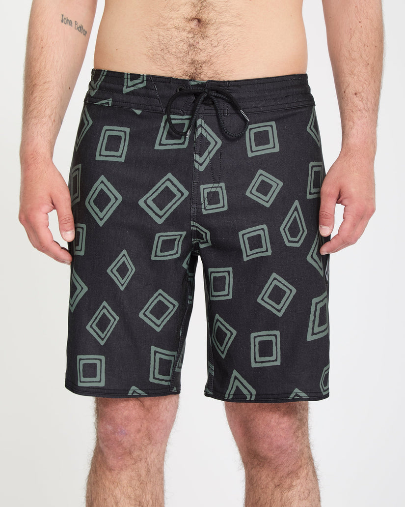 Contact Scallop Stoney 19" Boardshorts - Black