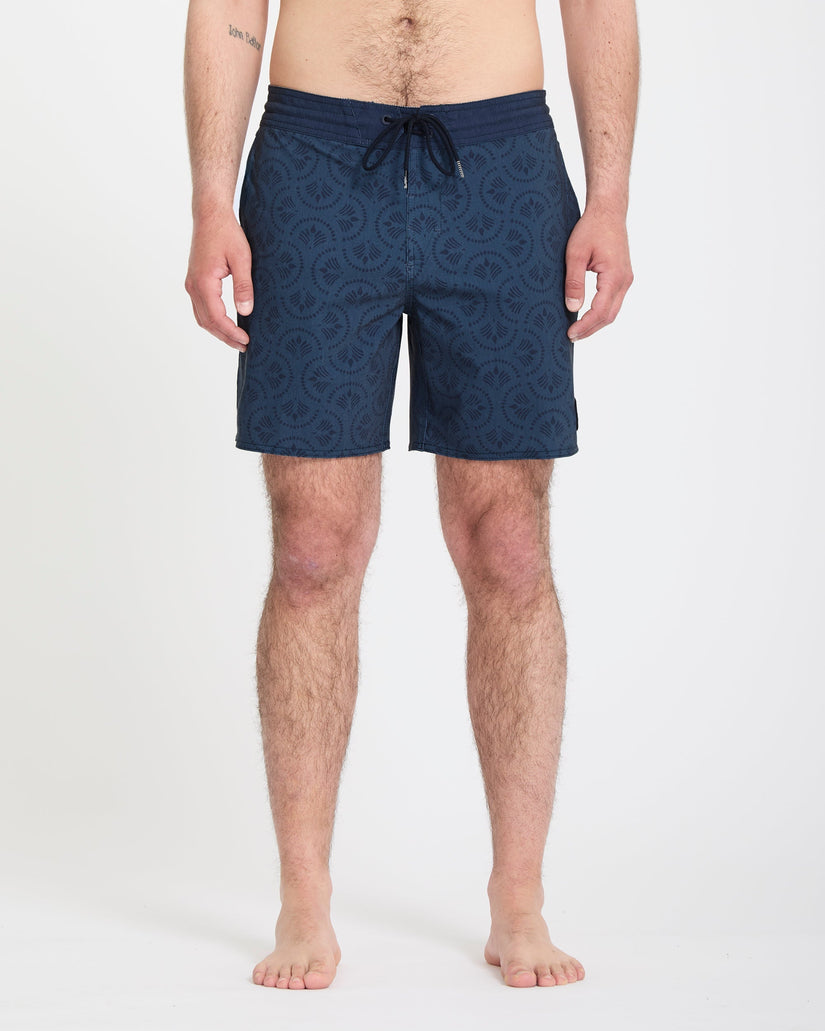 Psych Cotton Stoney 17" Boardshorts - Midnight Blue