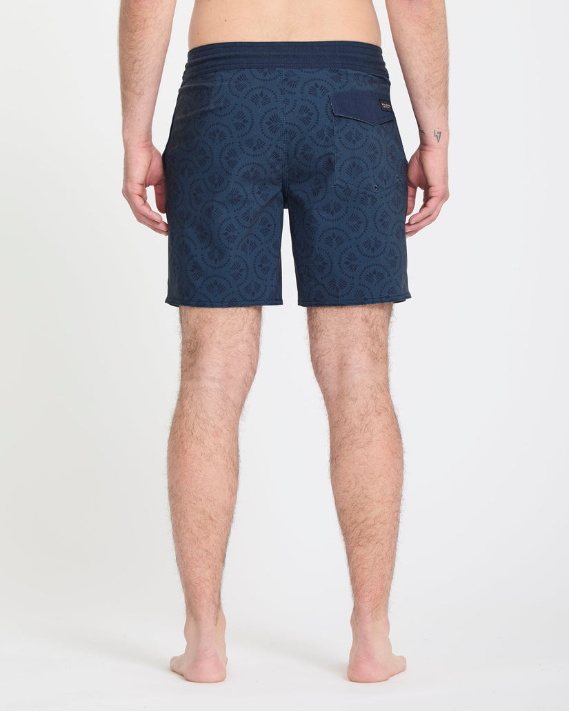 Psych Cotton Stoney 17" Boardshorts - Midnight Blue