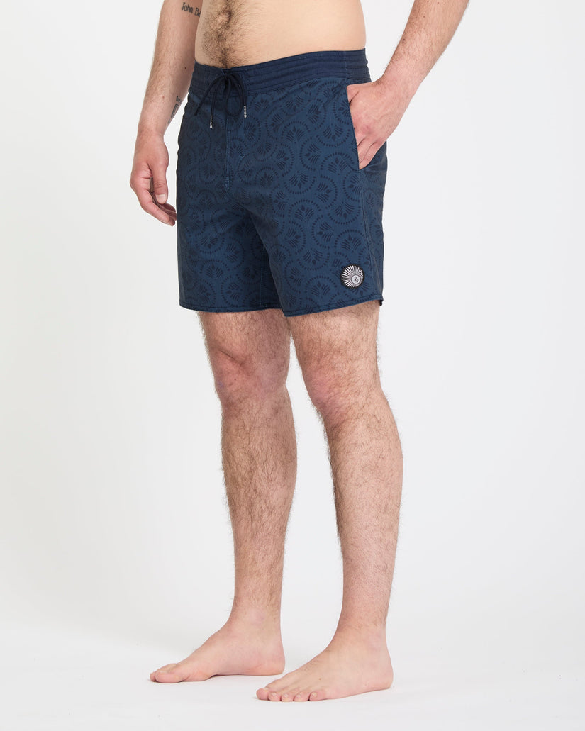 Psych Cotton Stoney 17" Boardshorts - Midnight Blue
