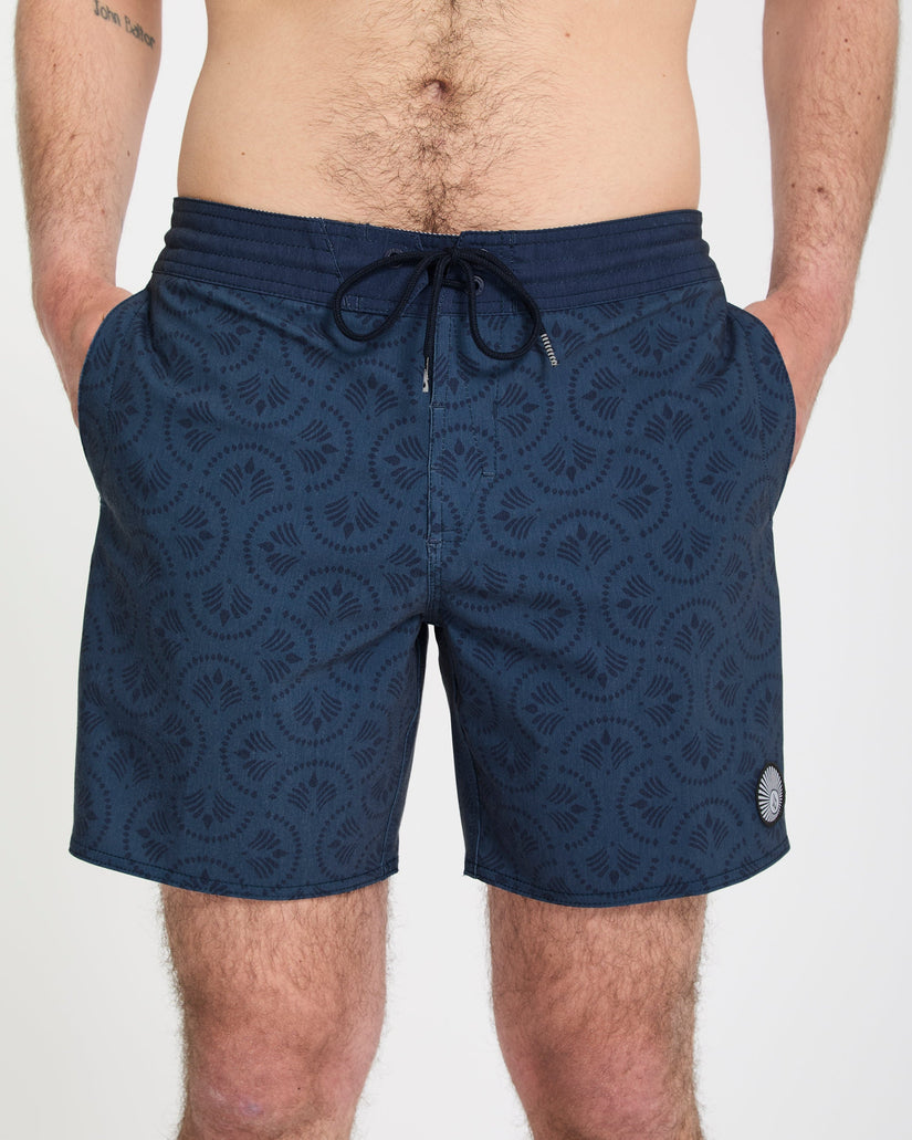 Psych Cotton Stoney 17" Boardshorts - Midnight Blue
