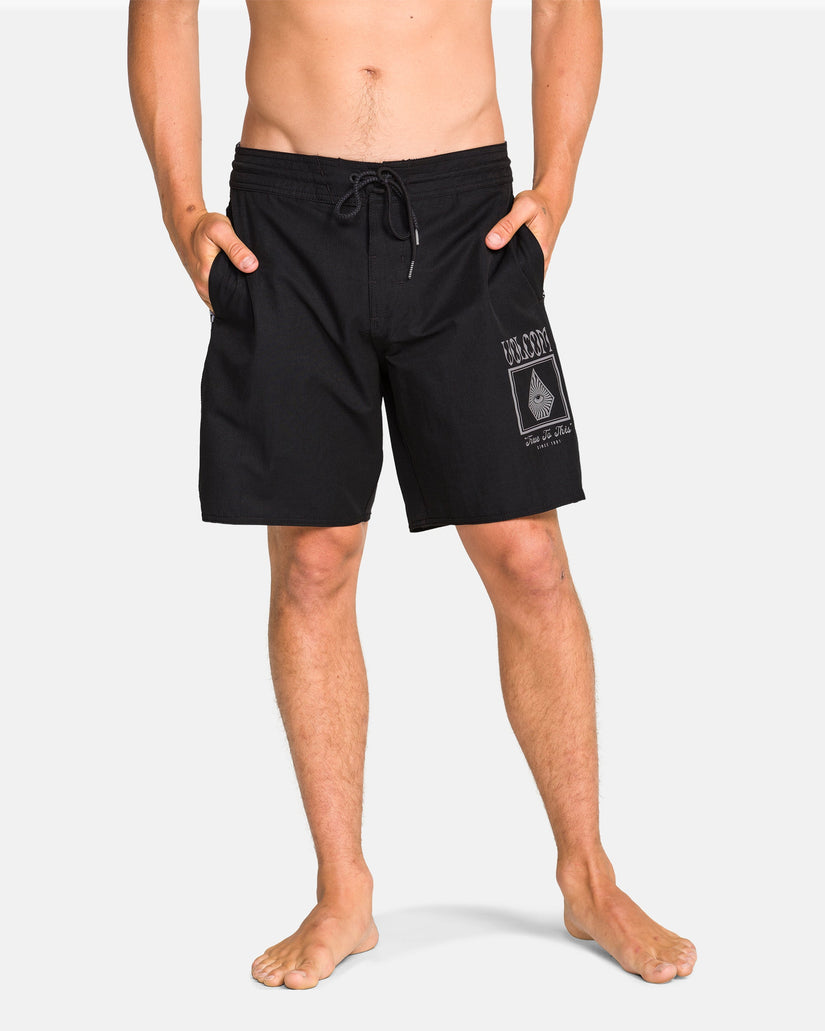 Yewster Loose Stoney 18" Boardshorts - Black