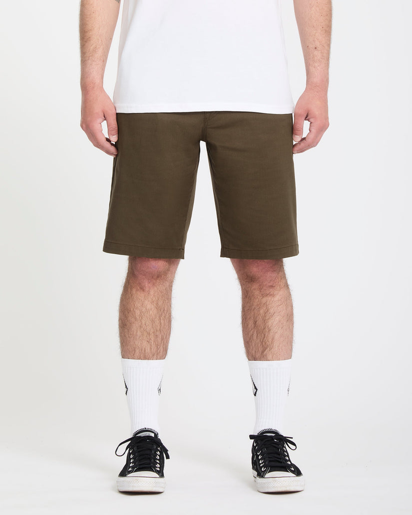 Frickin Modern Stretch 21" Shorts - Sage Leaf