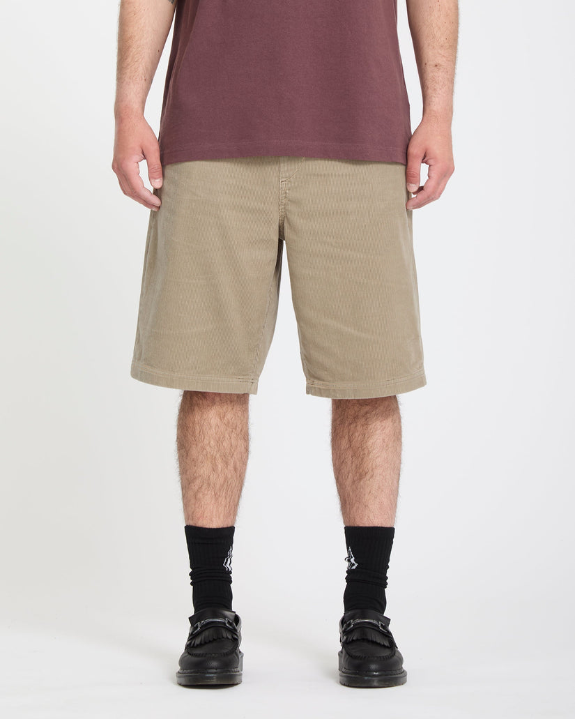 Freazy Loose 22" Elasticated Waist Shorts - Light Khaki