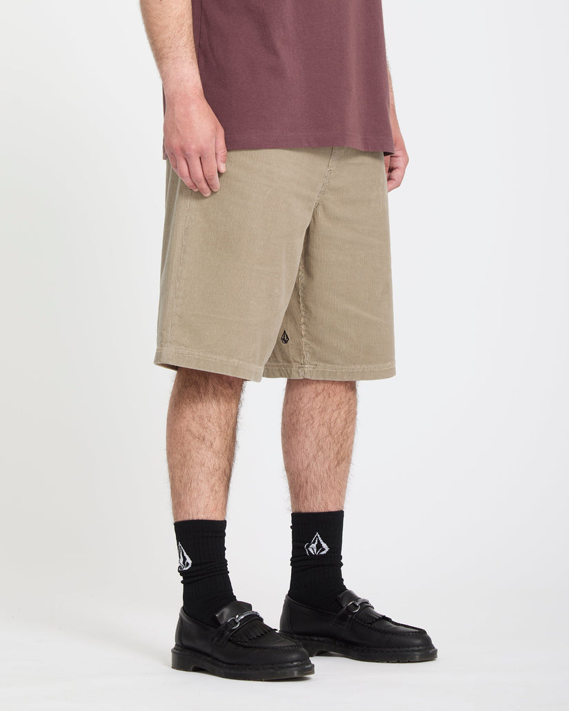 Freazy Loose 22" Elasticated Waist Shorts - Light Khaki