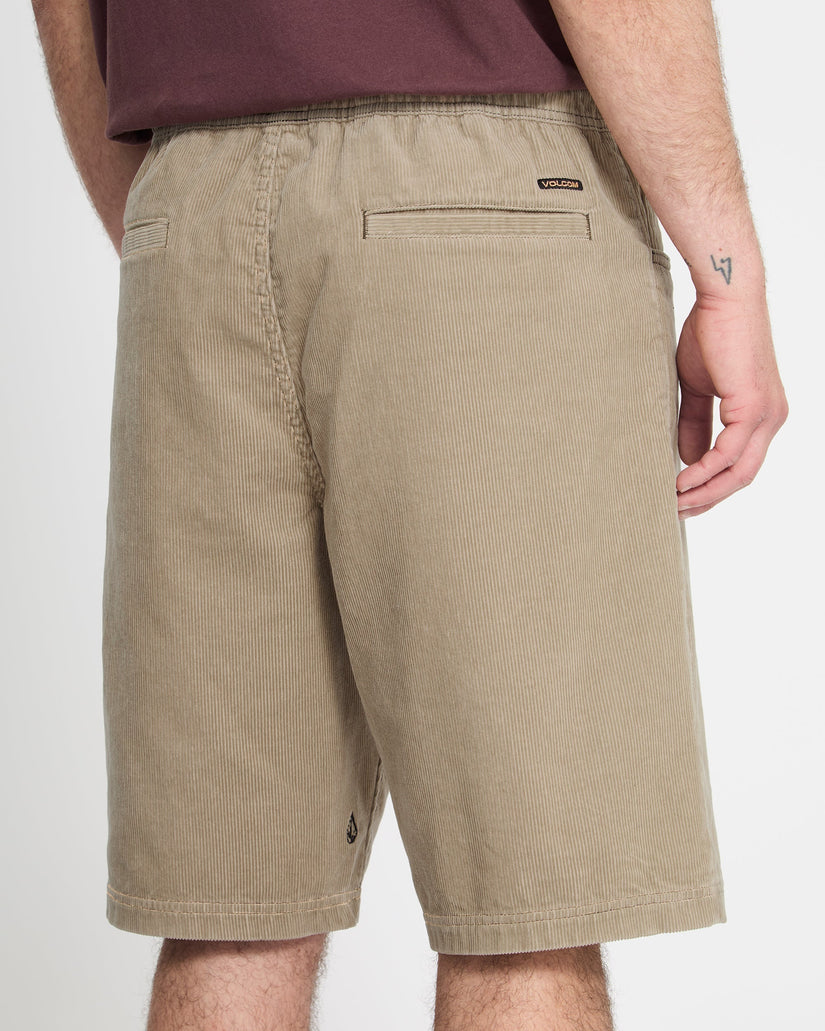 Freazy Loose 22" Elasticated Waist Shorts - Light Khaki