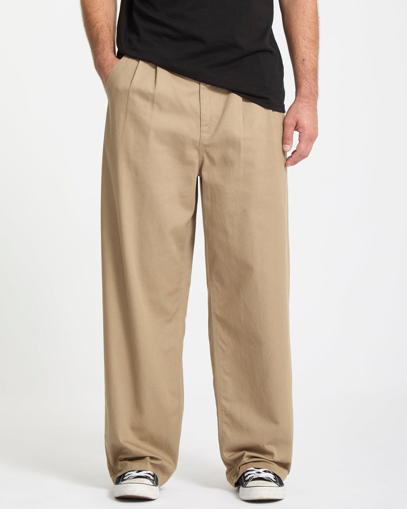 Baggos Pleat Hose - Khaki