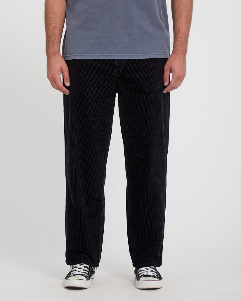 Billow Tapered Cordhose - Black