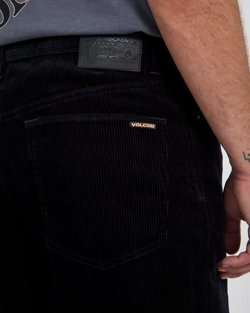 Billow Tapered Cordhose - Black